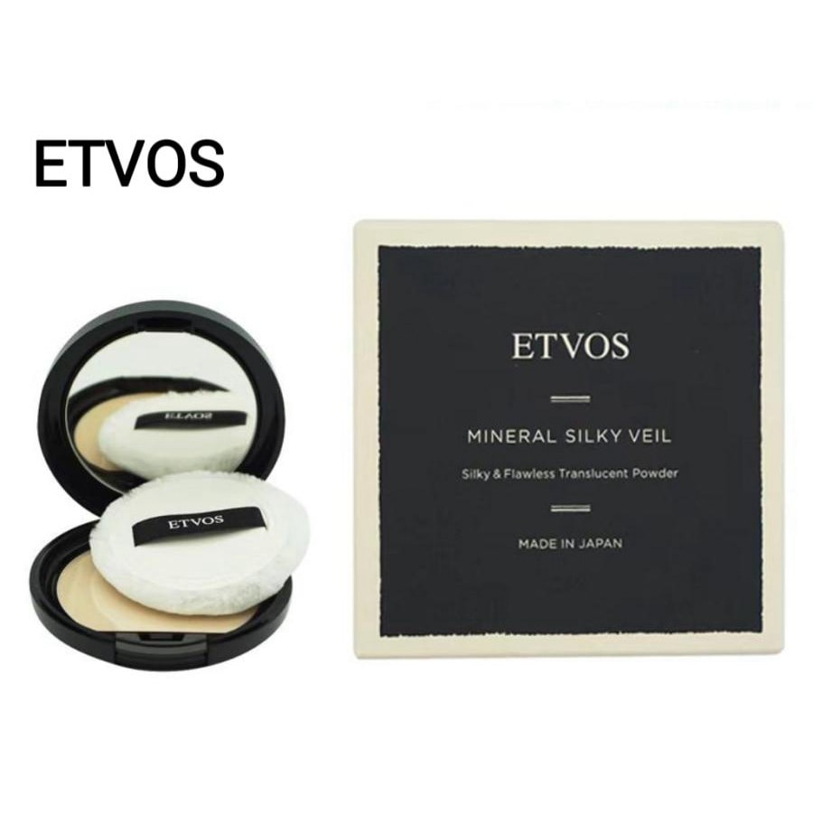 【日本直郵】日本 ETVOS 天然礦物蜜粉餅 控油防水 乾濕兩用 孕婦敏感肌肉可用 SPF20PA++ 7g