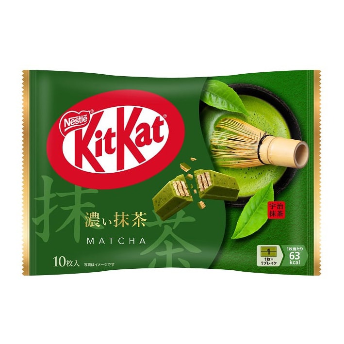 【日本直郵】KITKAT奇巧 迷你塗層夾心威化巧克力餅乾 抹茶味 10枚入
