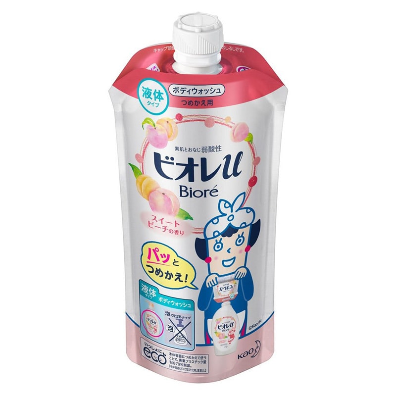 Japanese peach scented shower gel refill 340ml