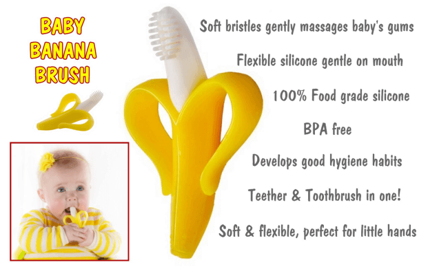 Infant Training Toothbrush and Teether #Yellow