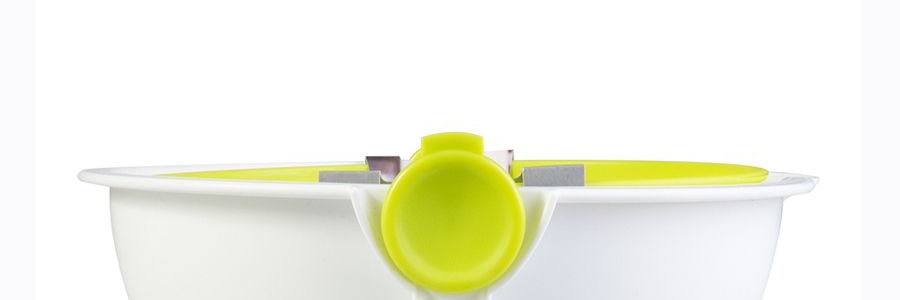 日本KOKUBO小久保 圓形可旋轉180°可濾水雙層洗菜盆脫水器 大號 蘋果綠 BPA FREE 21cm-23cm 淘米洗菜 輕鬆自如