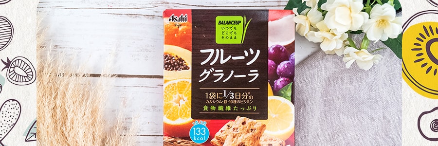 【健康饮食系列】日本朝日ASAHI 水果综合谷物健康饼干 15枚入