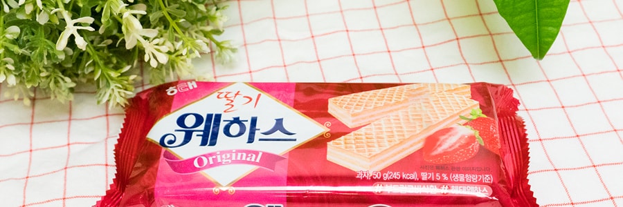 韓國HAITAI海太 冰淇淋威化餅乾 草莓口味 50g