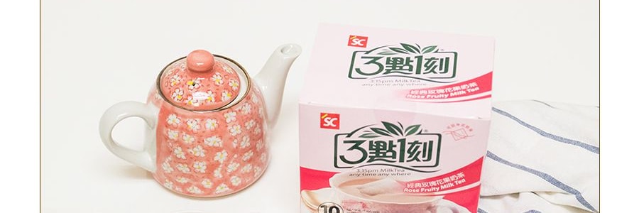 台灣三點一刻 經典玫瑰花果奶茶 10包入 200g