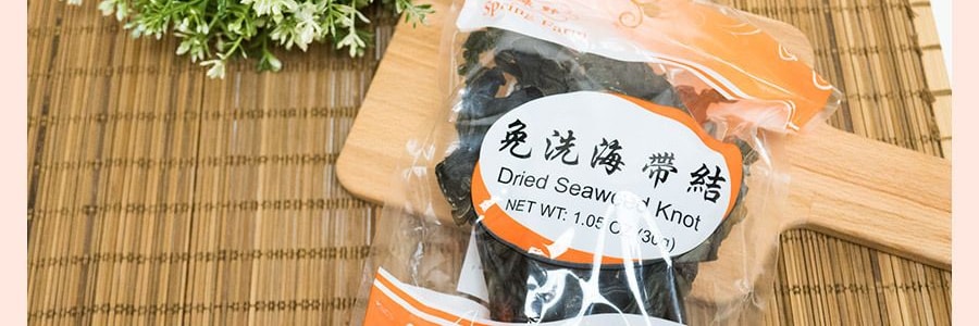 SPRING FARM綠野 免洗海帶結 30g【乾淨無沙】【可涼拌炒菜涮火鍋麻辣燙】