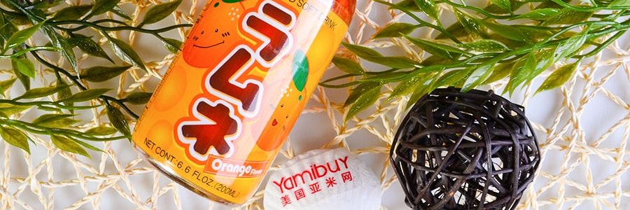 日本HATAKOSEN哈達 RAMUNE 柳橙口味彈珠汽水 200ml