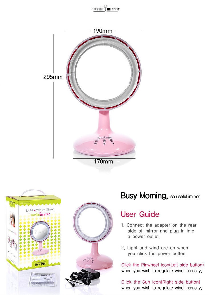 I Mirror Fan  LED Makeup Mirror