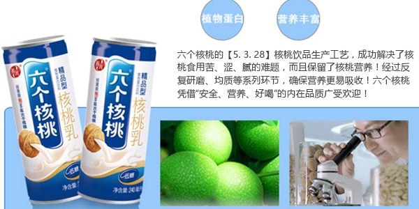 養元牌 六個核桃 精品植物蛋白飲料 240ml
