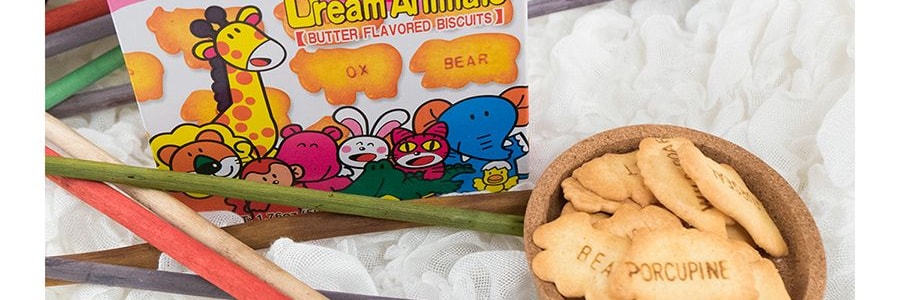 日本GINBIS金必氏 愉快動物餅乾 奶油味 50g