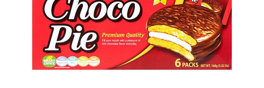 韓國LOTTE樂天 巧克力奶油夾心派 6枚入 168g