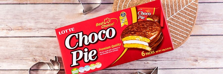 韓國LOTTE樂天 巧克力奶油夾心派 6枚入 168g