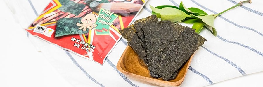 泰國小老闆 勁脆烤厚片海苔 辣魷魚口味 24g