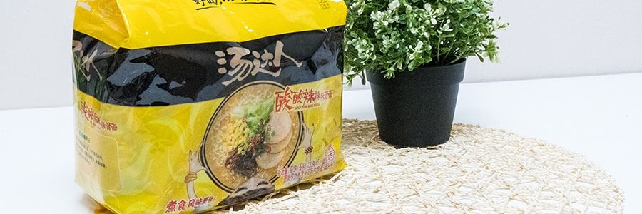 台灣統一 湯達人泡麵 酸辣辣豚骨面 五連包 650g 包裝隨機發送