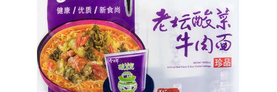 今麥郎 新食尚珍品泡麵 老壇酸菜彈面 特惠裝 5包入 600g
