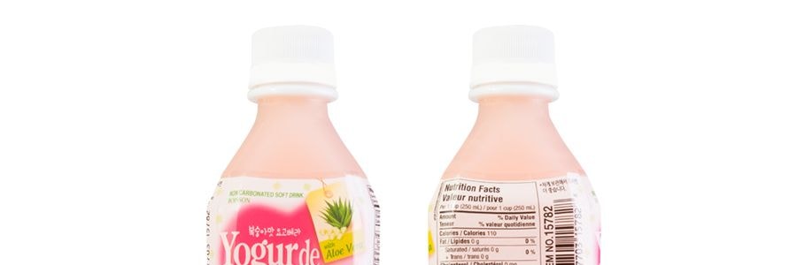 韓國YOGO VERA 天然蘆薈蜜桃汁 果肉添加 500ml