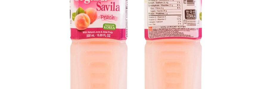 韓國YOGO VERA 天然蘆薈蜜桃汁 果肉添加 500ml