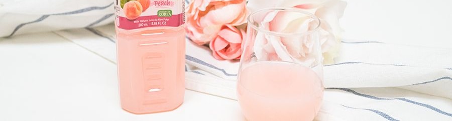 韓國YOGO VERA 天然蘆薈蜜桃汁 果肉添加 500ml