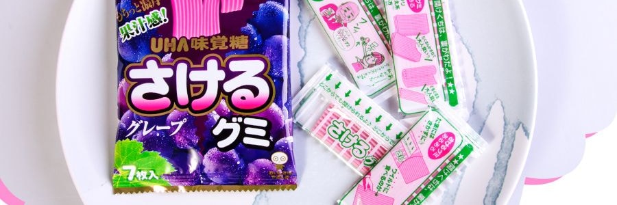 UHA味覚糖 さけるゼリーグミキャンディグレープ7個1オンス - Yami