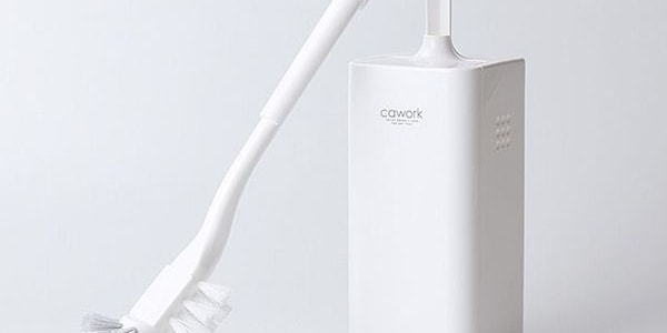 日本KOKUBO小久保 衛浴馬桶清潔刷附收納盒 白色 1件入