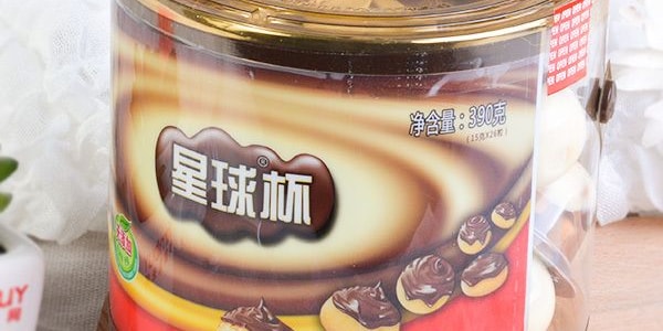 甜樂 星球杯巧克力口味醬+餅乾粒 桶裝 390g【童年回憶】