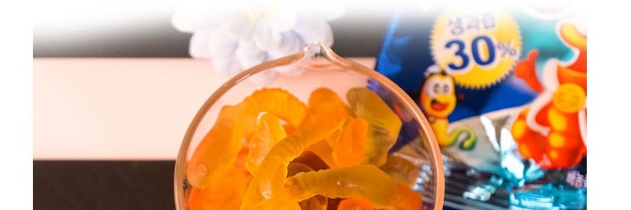 韓國ORION好麗友 毛毛蟲形狀 水果味軟糖 67g