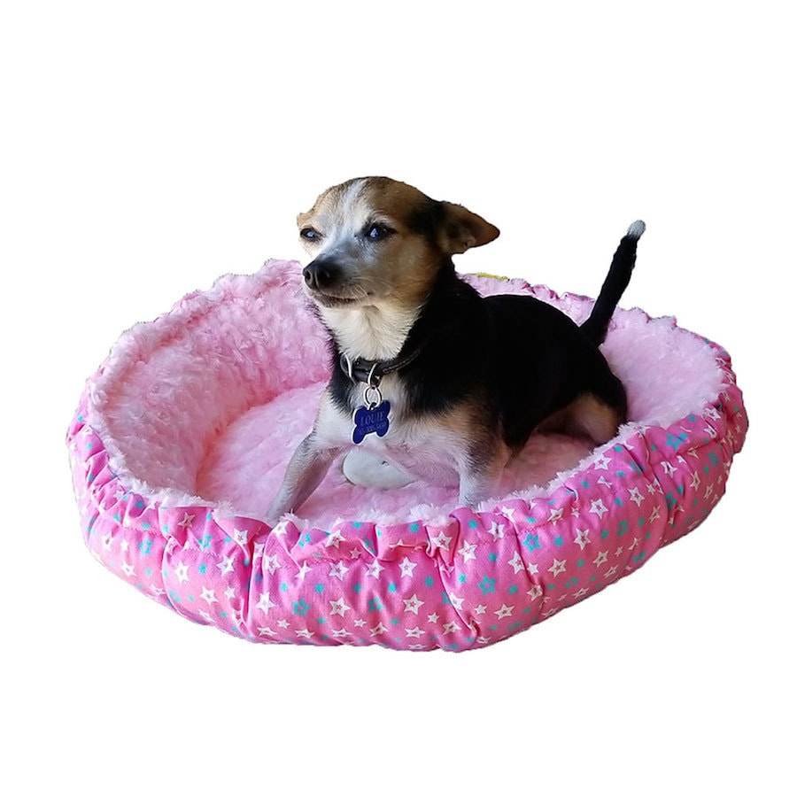 ALPHA DOG SERIES 双面面料碗型宠物用软垫  #粉色