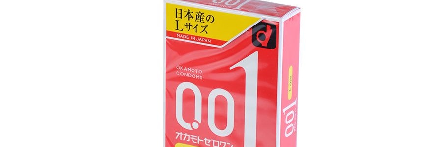 日本OKAMOTO岡本 001系列 超薄0.01保險套 抗敏聚氨酯 裸感避孕套 L大號 3枚入*3盒 非乳膠【超值3盒裝】【日本版】 成人用品