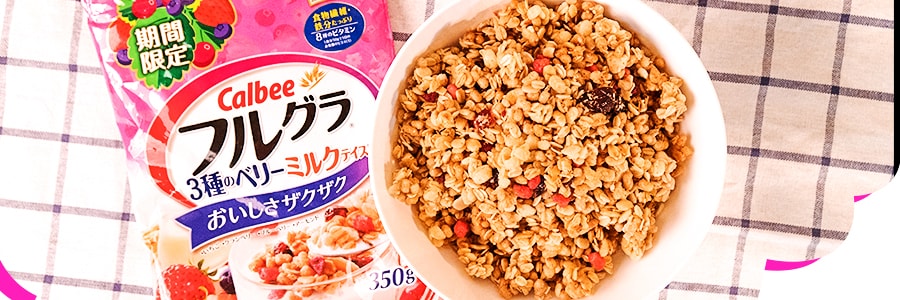 日本CALBEE 卡乐B 北海道富果乐营养3种水果燕麦片 350g