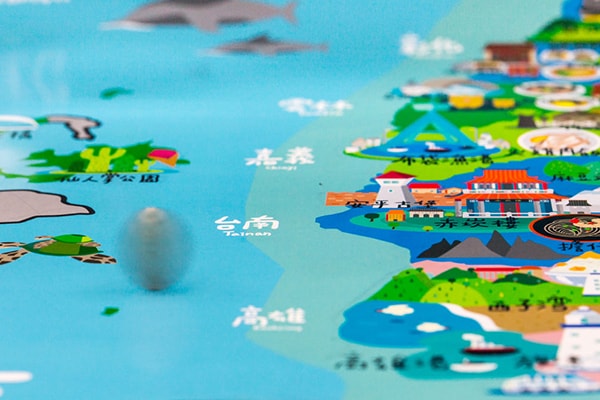 Bucklist Taiwan Scratch Taiwan Map #Small