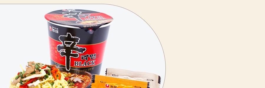 【超值裝】韓國NONGSHIM農心 黑色辛拉麵 杯裝 101g *5份