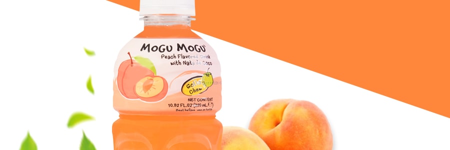 泰國MOGU MOGU 果汁椰果飲料 桃子口味 320ml