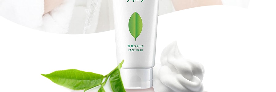 日本KRACIE NAIVE 纯天然植物性泡沫洗面奶 绿茶 130g