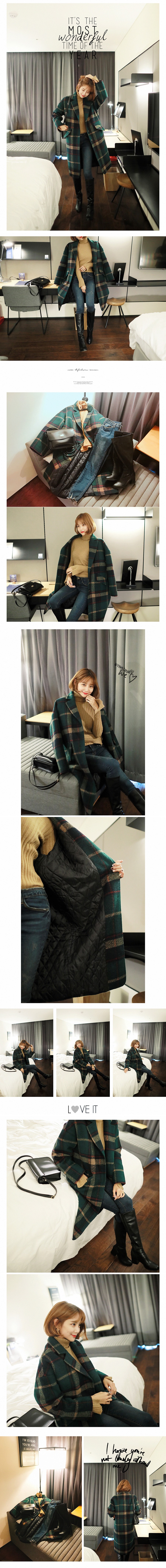 [8th Pre-Order] Oversized Plaid Coat Multi One Size(Free)