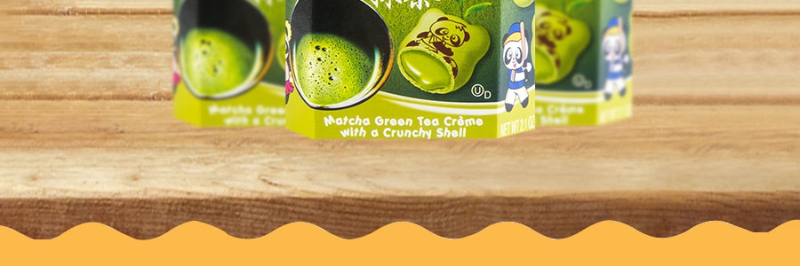 日本MEIJI明治 熊猫夹心饼干 抹茶味 60g 包装随机发