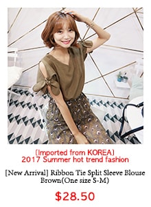 [New Arrival] Ribbon Tie Split Sleeve Blouse #Red One size(S-M)