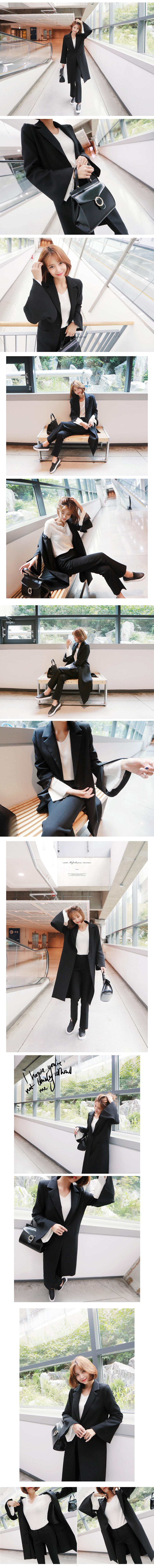 KOREA Slim Bootcut Dress Pants Black One Size(S/25-26) [Free Shipping]