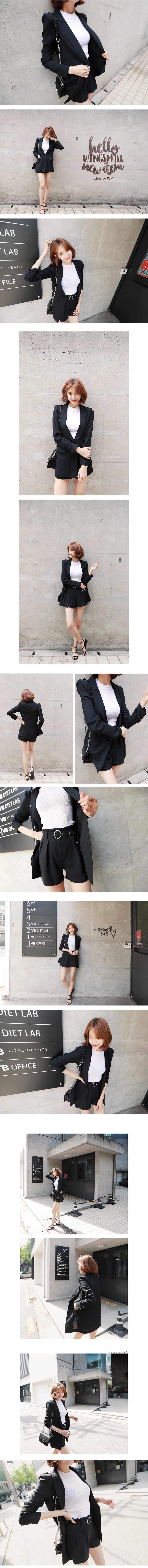 [Limited Quantity Sale] One Button Summer Chic Jacket #Black One Size(S-M)