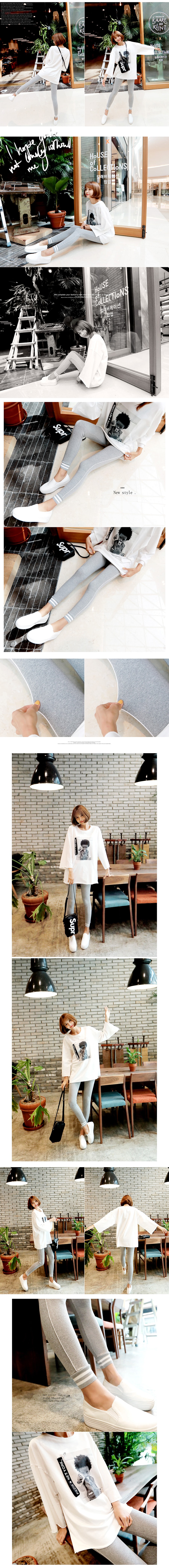 KOREA Baby Graphic Wide Long Sleeve T-Shirt One Size(Free) [Free Shipping]
