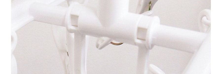 日本KOKUBO小久保 多功能室內衣服晾曬衣架 #白色 1件入 附12個衣夾