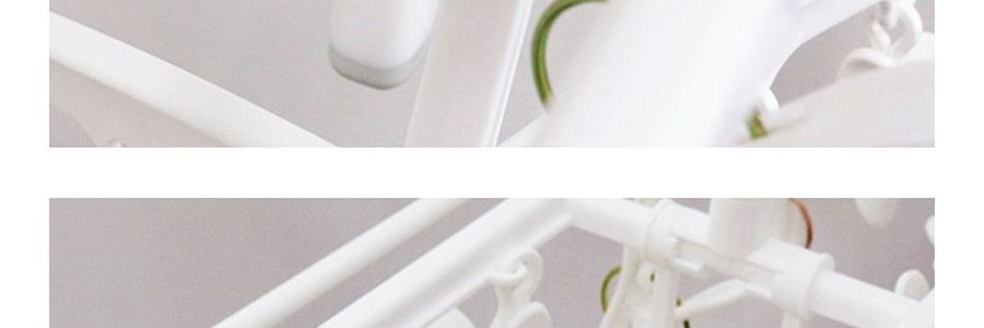 日本KOKUBO小久保 多功能室內衣服晾曬衣架 #白色 1件入 附12個衣夾