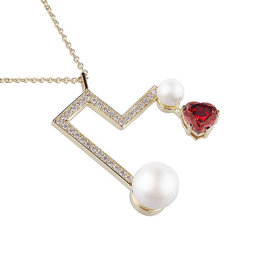 Ruby Wonder Collection Loving Heart Necklace 1pc