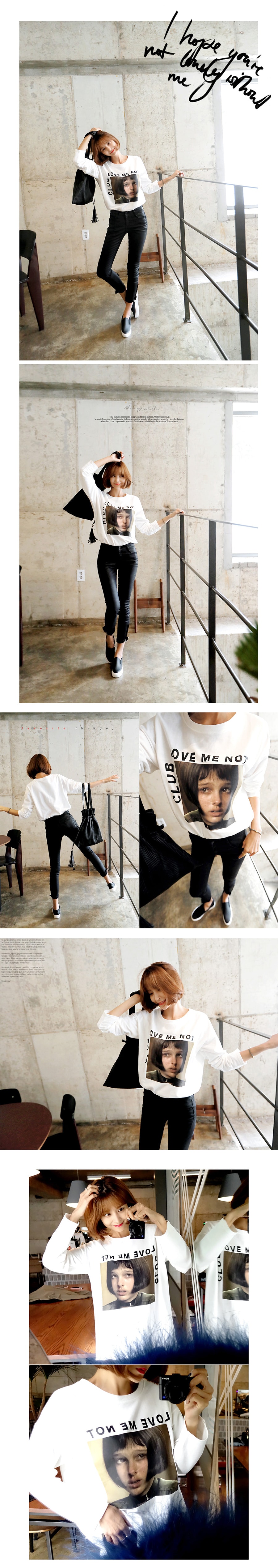KOREA [Free Shipping] Matilda Graphic T-Shirt #Ivory One Size(S-M)