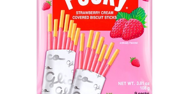 GLICO格力高 Pocky百奇 草莓塗層餅乾棒 家庭裝 9包入