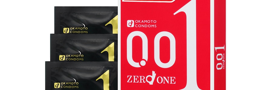 日本OKAMOTO冈本 001系列 抗敏聚氨酯 超薄安全避孕套 3个入*5盒 非乳胶【超值5盒装】【日本版】 成人用品