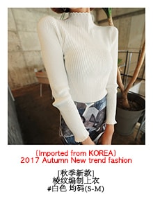 KOREA Bell Sleeve Ruffle Ribbed Knit Top Black One Size(S-M) [Free Shipping]
