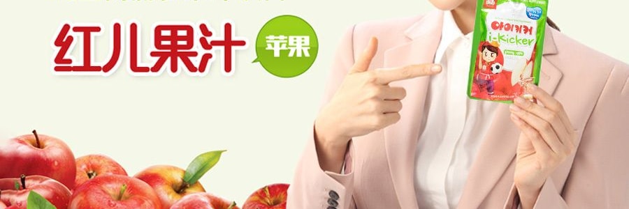 【贈品】韓國正官莊 兒童高麗參紅參液無糖無添加蘋果味果汁飲料 10包入 1L