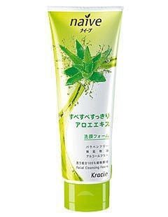 日本KRACIE嘉娜宝 NAIVE芦荟泡沫卸妆洗面奶 110g