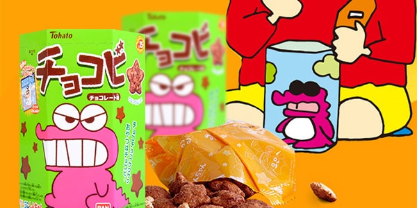 【動漫好物】日本TOHATO桃哈多 蠟筆小新餅乾 巧克力味 25g