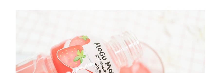 泰國MOGU MOGU 果汁椰果飲料 草莓口味 320ml