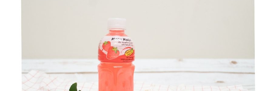 泰國MOGU MOGU 果汁椰果飲料 草莓口味 320ml